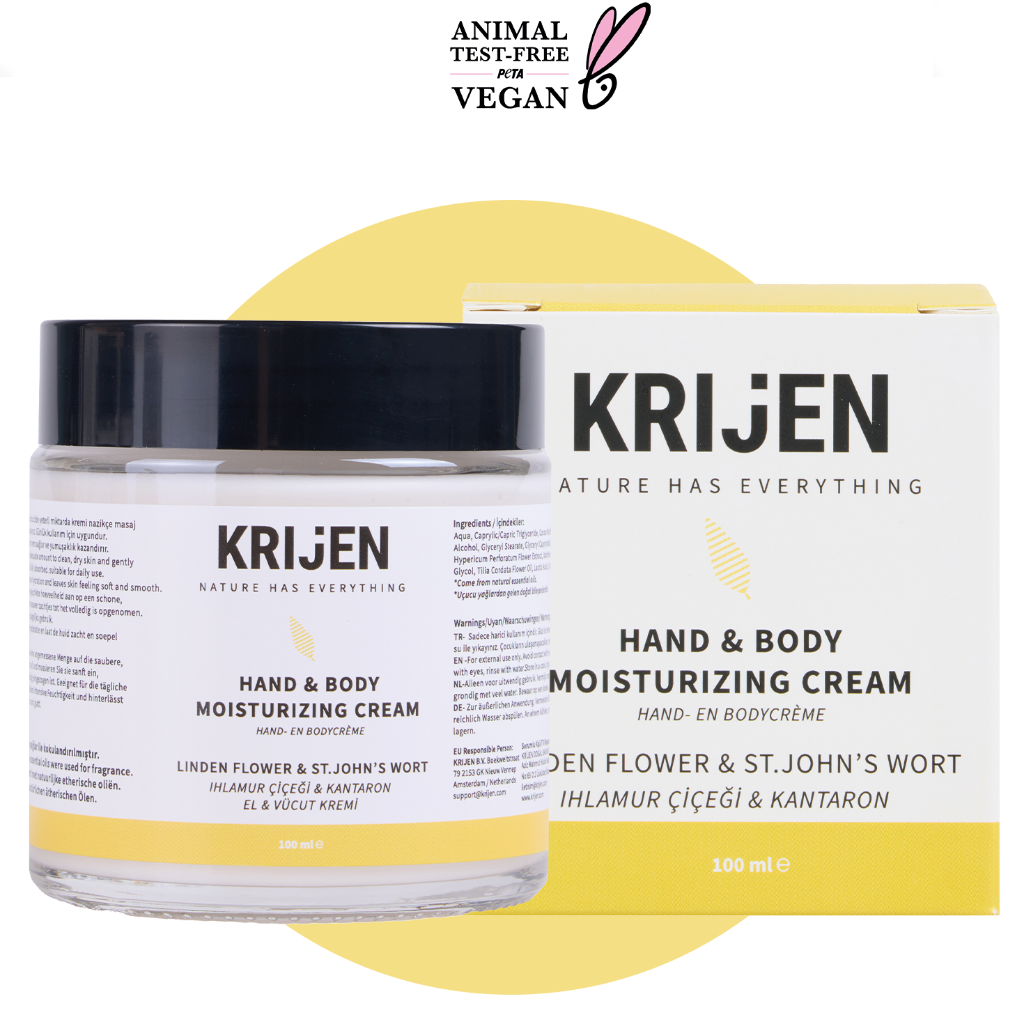 Ihlamur & Kantaron El ve Vücut Kremi  |  E Vitamini + Hindistan Cevizi Yağı + Shea Butter