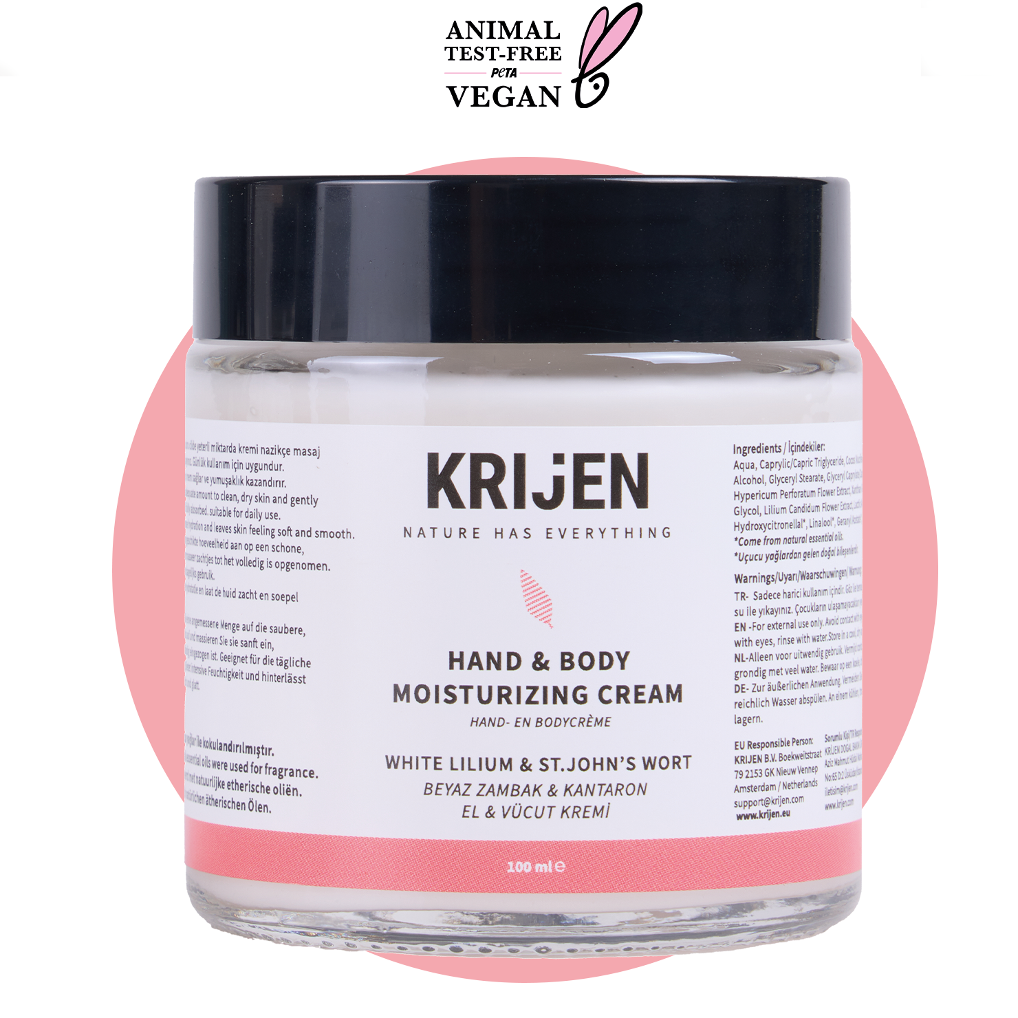 Zambak & Kantaron El ve Vücut Kremi  |  E Vitamini + Hindistan Cevizi Yağı + Shea Butter